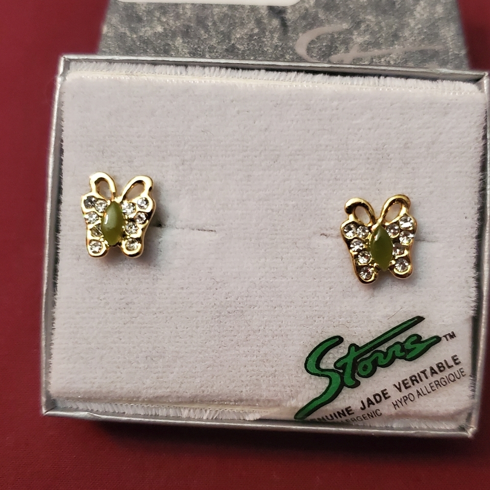 Butterfly Jade Earring
